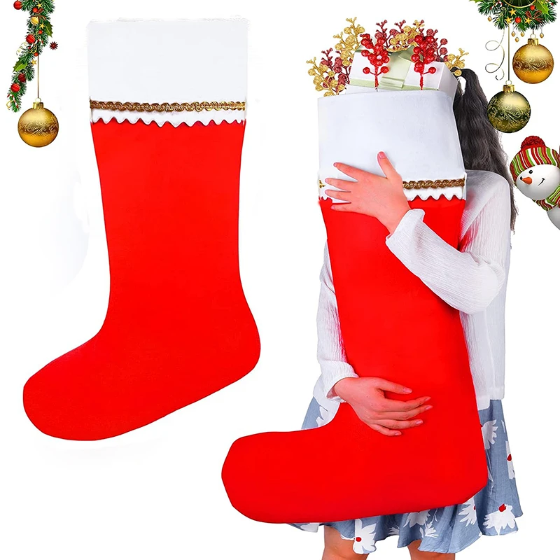 

39 см рождественские чулки, белая фототкань, персонализированная Подарочная сумка, украшения для сезона, камина, Рождественский Декор