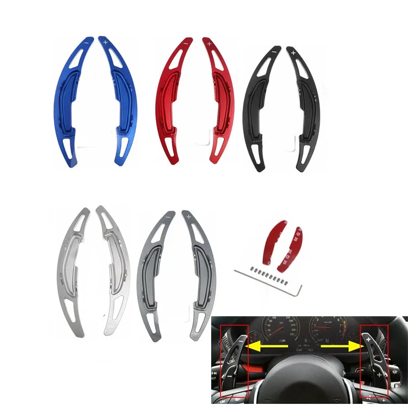 

2Pcs Car Steering Wheel Shift Paddle Extension Shifter Aluminium For BMW M2 M3 M4 M5 X5M X6M F87 F85 F86 F80 F82 F83 F10 M6 F12