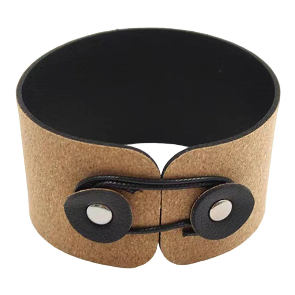 Reusable Cork PU Leather Cup Sleeve - حامل أكواب م...
