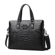 Business Portable Briefcase Men's Genuine Leather Single Shoulder Men Messenger Laptop Top Leather Computer Bag Carteras Hombre