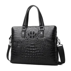 Business Portable Briefcase Men's Genuine Leather Single Shoulder Men Messenger Laptop Top Leather Computer Bag Carteras Hombre
