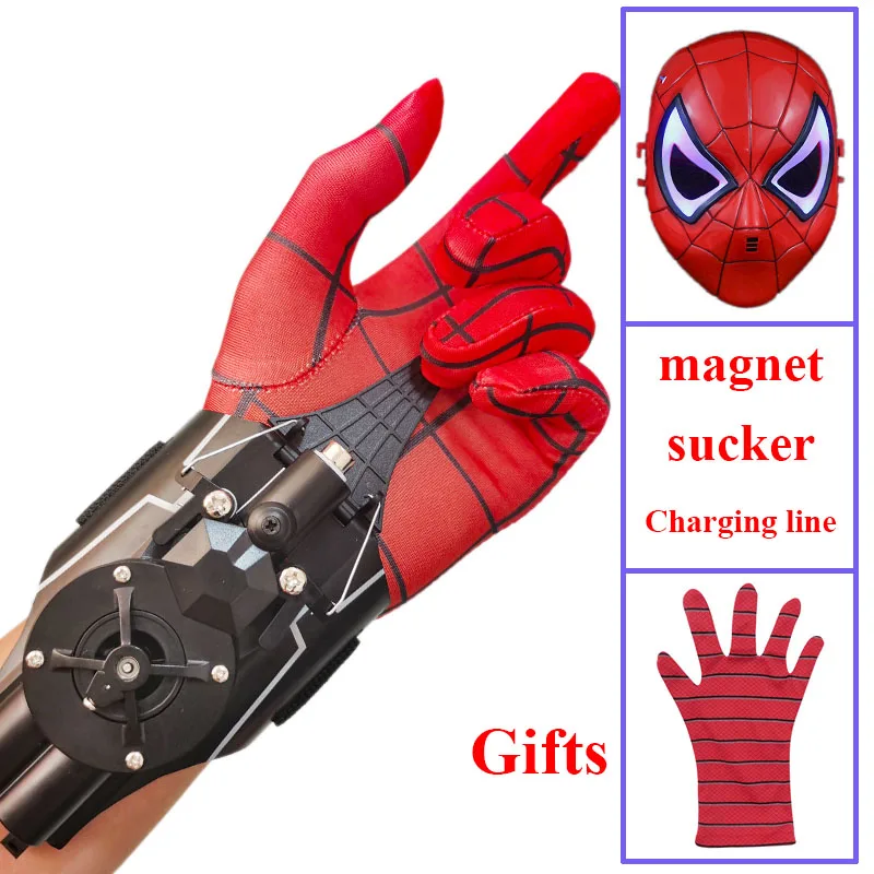 Gants de lanceur Spiderman de Disney Marvel, accessoires de Costume de  Cosplay de figurines d'anime