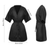 1PC Salon Client Gown Robes Cape Hair Salon Hair Cutting Smock for Clients Kimono Style Black Hairdressing Cape Client Smock 5