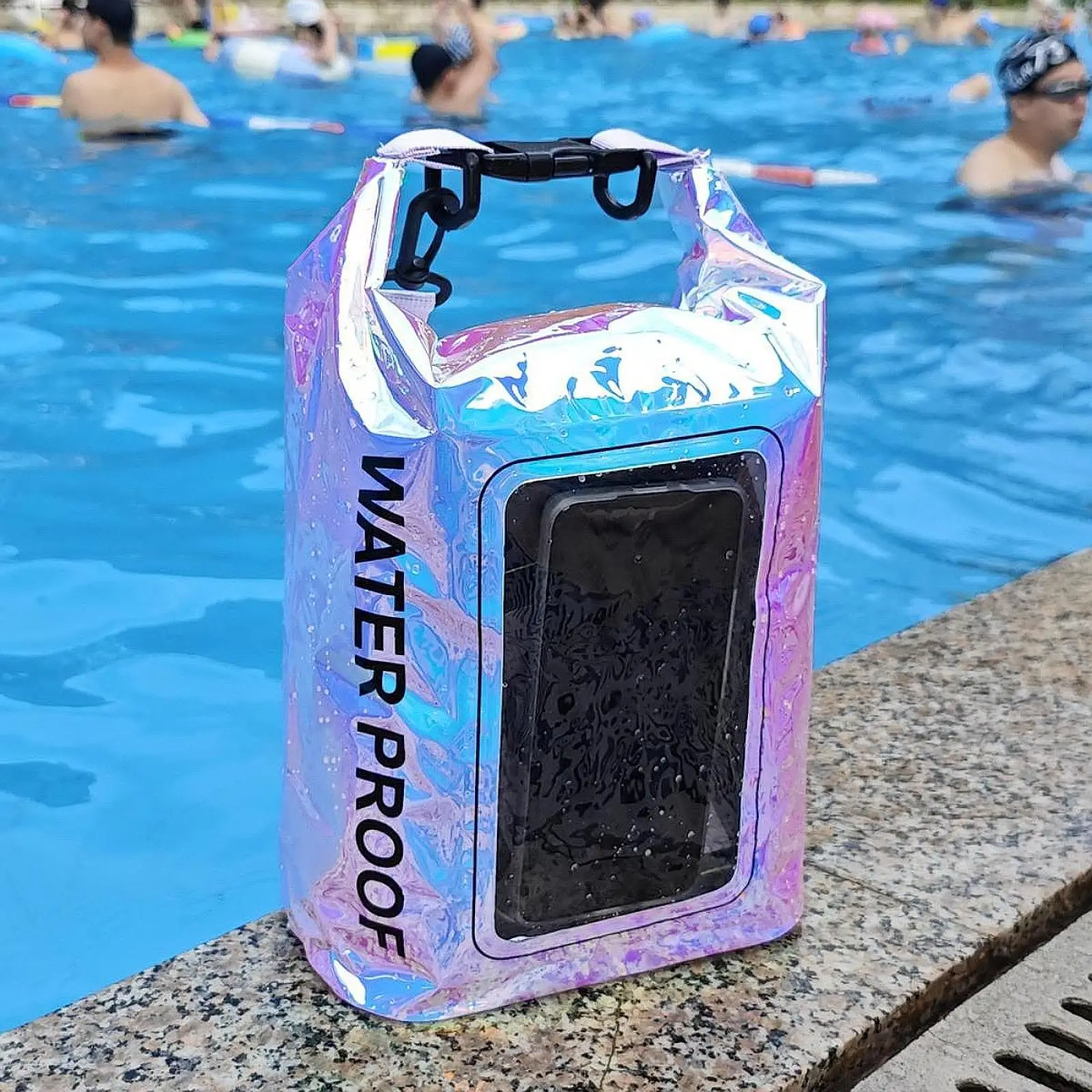 Waterproof Dry Bag 5L Portable Waterproof Storage Bag with Phone Case Roll Top Duffle for Travel Surfing Drifting Kayaking Beach