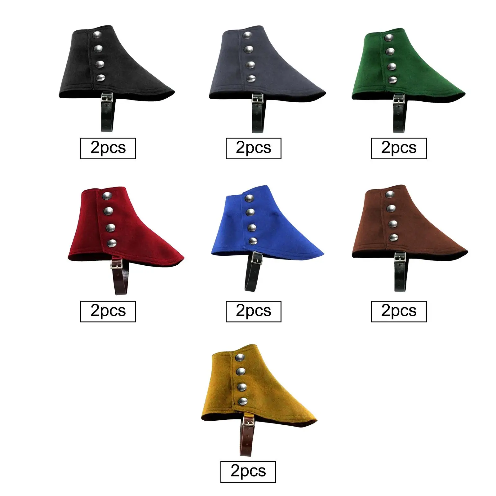 Gangster Spats Medieval Pirate Boot Covers for Costume Birthday Halloween Cosplay Costume
