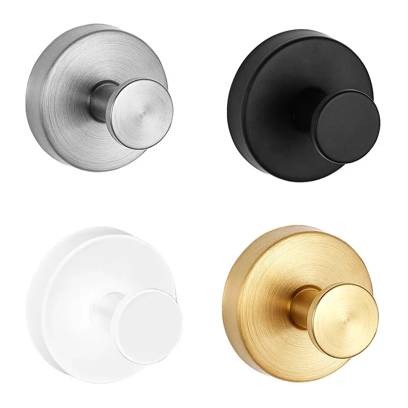 Metal Suction Cup Hook Strong Vacuum Bathroom Suction Cup Hooks Waterproof Towel Holder Stainless Steel Reusable Wall Hanger self adhesive hooks multifunctional hooks towel holder self adhesive wall hooks suction cup hook heavy duty hooks