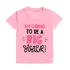 I'm Going To Be A Big Sister T-shirt Baby Announcement Big Sister Sibling Clothes Tops Toddler Rainbow Shirt Girl Kids Clothing 4