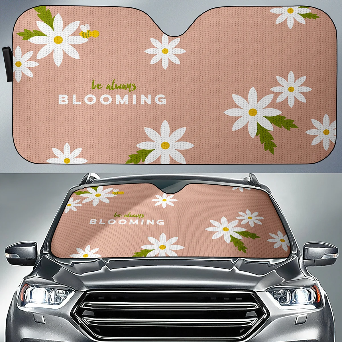 

Солнцезащитный козырек для лобового стекла автомобиля, складной козырек от УФ-лучей, с принтом маленькой маргаритки, универсальные аксессуары для седанов и внедорожников