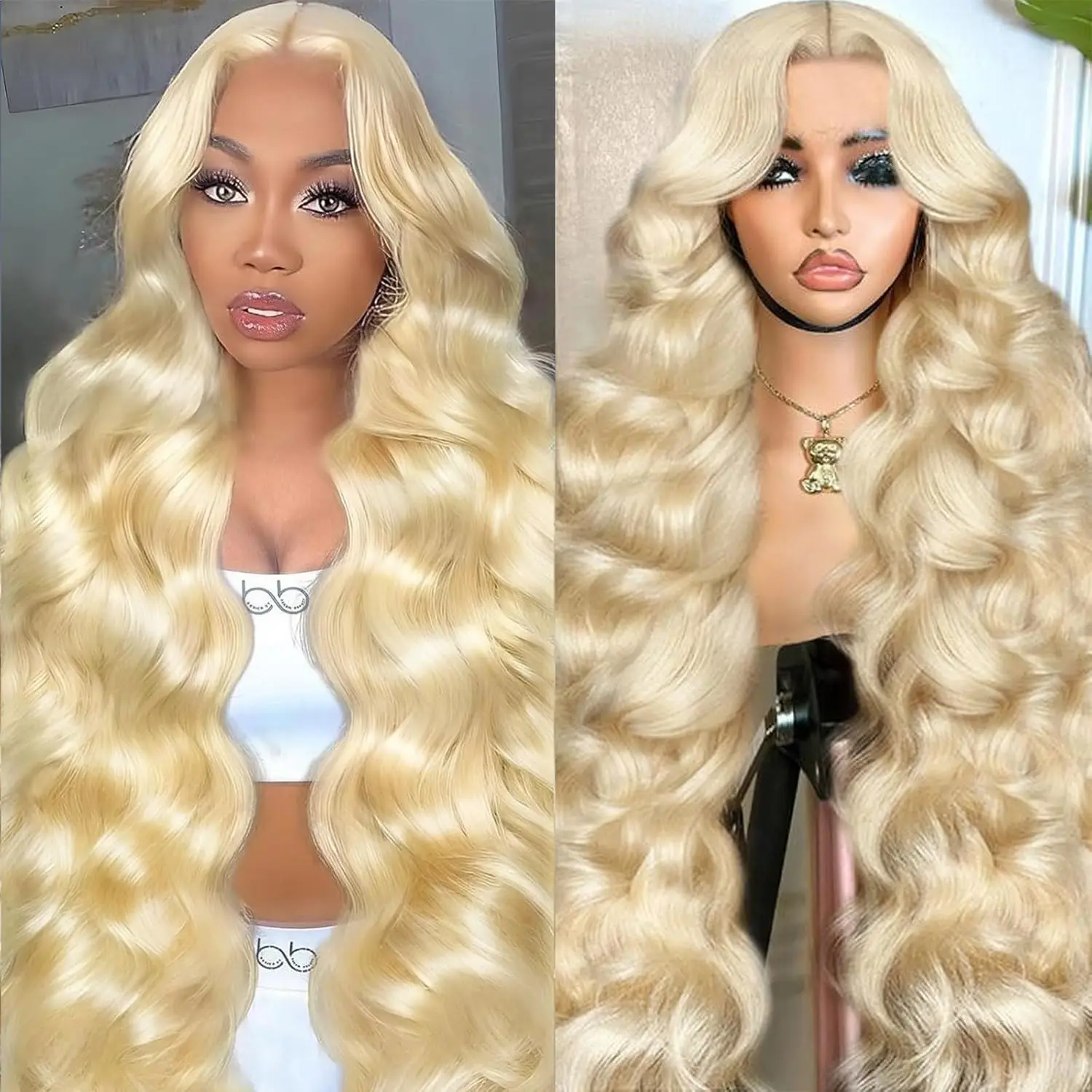 613 Lace Front Wig Human Hair 200 Density 13x6 HD Lace Front Wigs Human Hair Body Wave Blonde Wig Human Hair For Women 20 Inch
