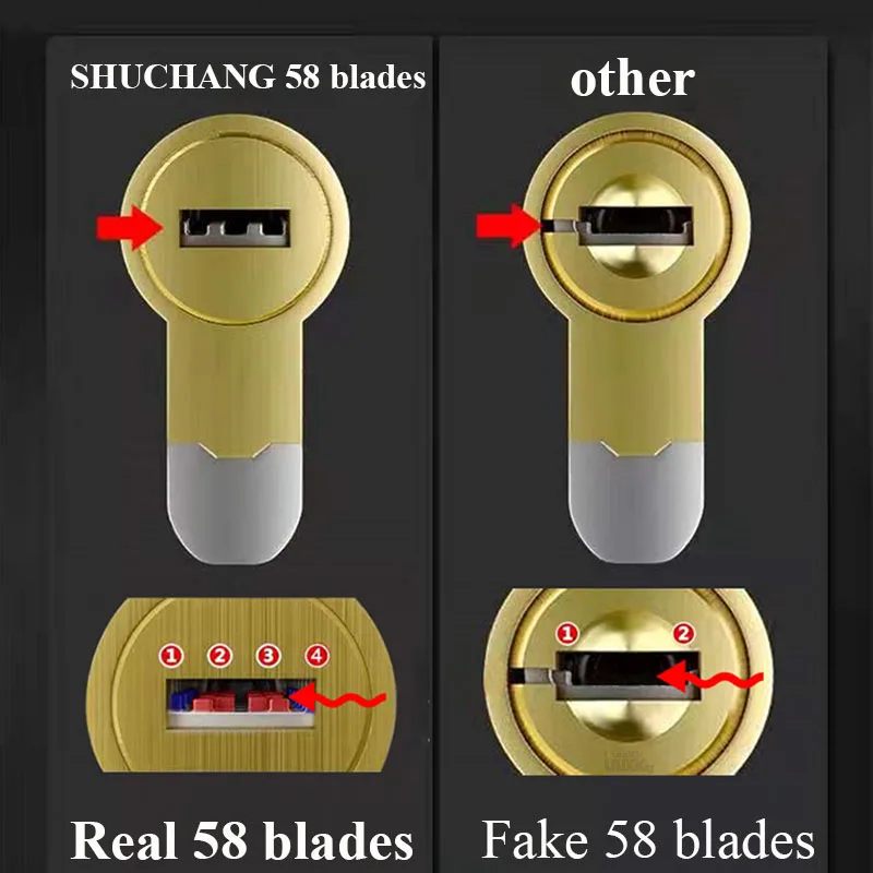 Door Lock Common standard Cylinder 8 alloy keys For Entry Outdoor Doors