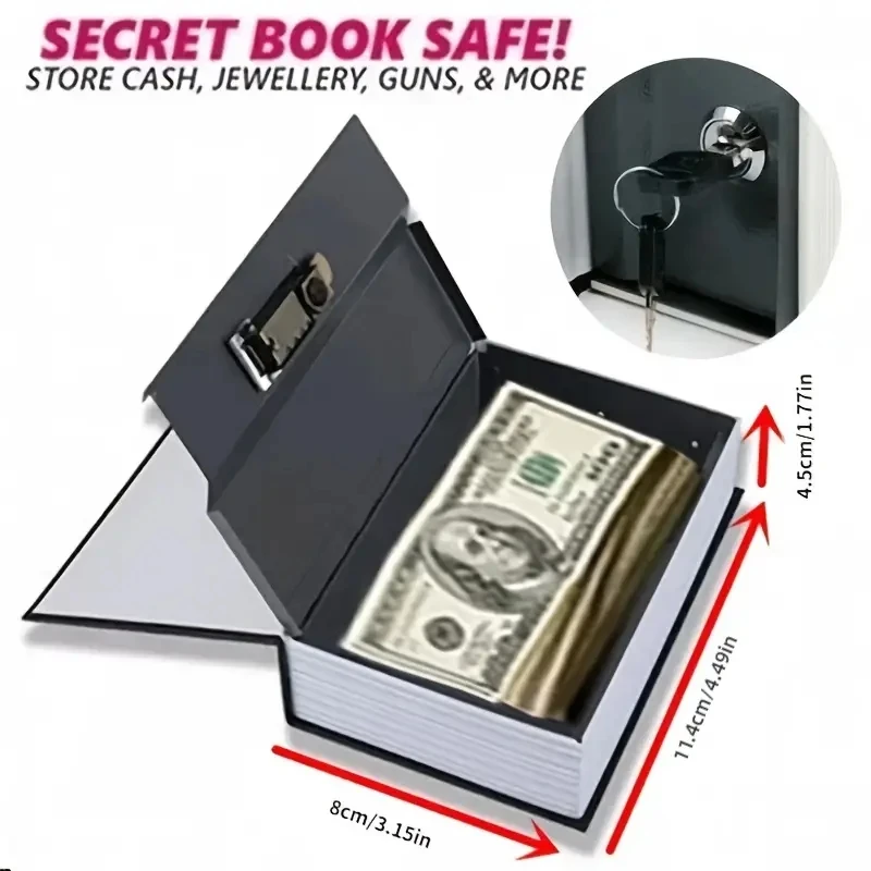 Livre coffre-fort discret cacher pour argent passeport et objets