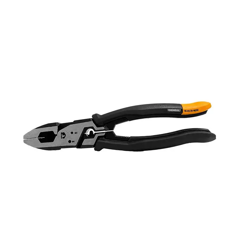 8" Industrial Grade Labor Saving Multi-Functional Flat Cut Wire Pliers Flat-nose pliers Vise Hand Tools TOUGHBUILT TB-H3-20-M200