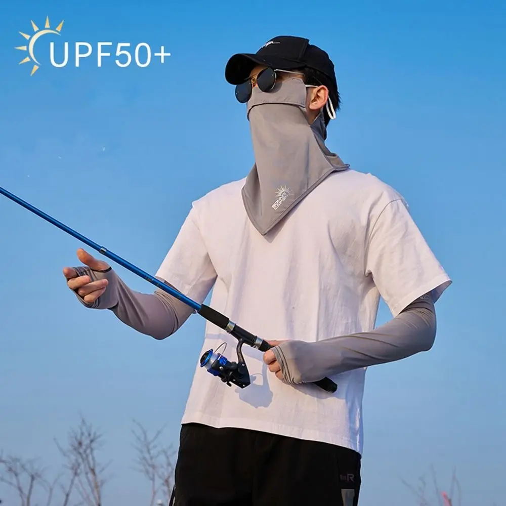

Ice Silk Mask Outdoor Sports Uv Protection Face Neck Sunshade Portector Summer Golf Riding Fishing Face Sunscreen Cover Scarf