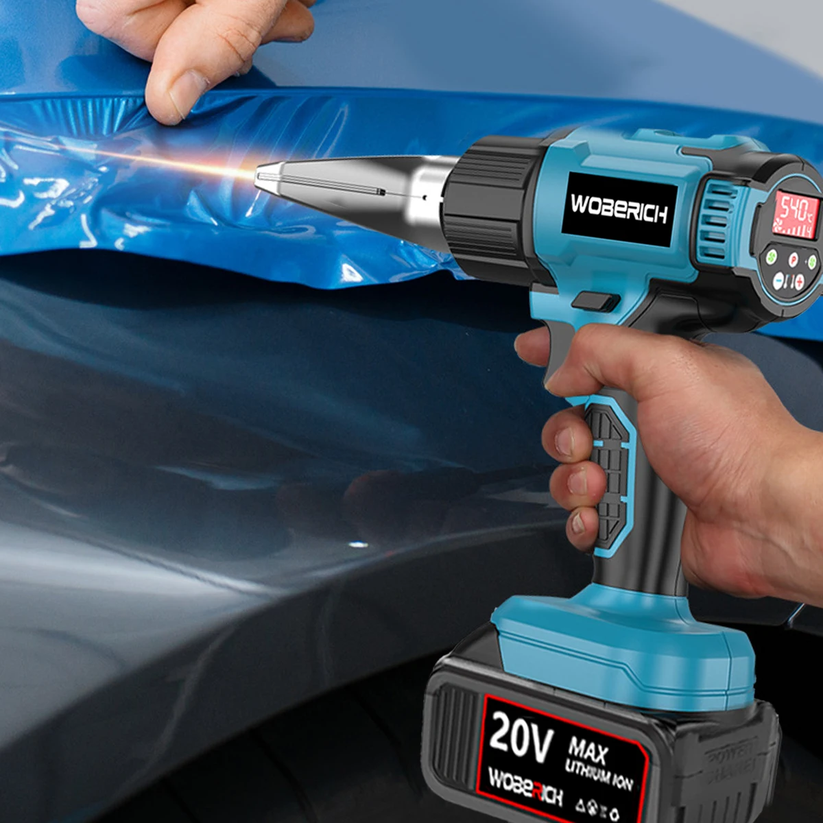Cordless Electric Heat Gun 50-550℃  Adjustable temperature Heating Equipment Hot Air Machine Compatible for Makita 18Vbattery 2