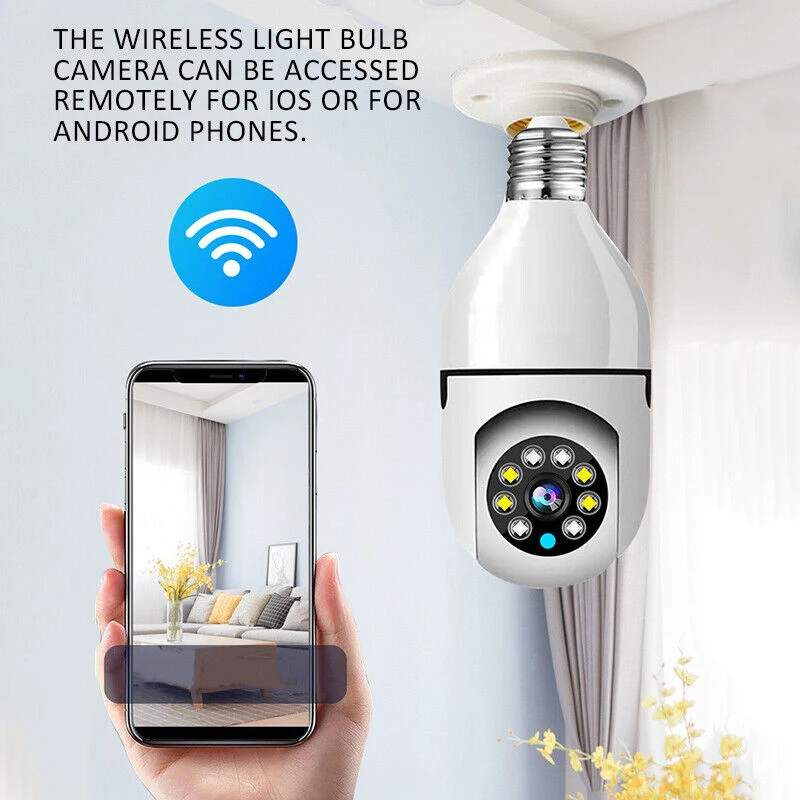 

Беспроводная умная панорамная камера безопасности 360 ° 1080P HD WiFi