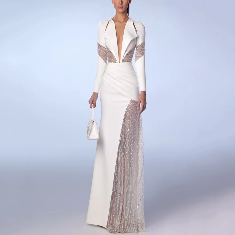 green emerald velvet dress Hot in the Summer White Prom Dress – HottestTrendsPrint