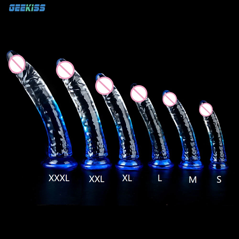Jelly Dildo sex toys 6 Size Realistic Penis Suction Cup Big Long Dick Female Masturbator Clitoral Stimulator Lesbian Sex Toys For Women