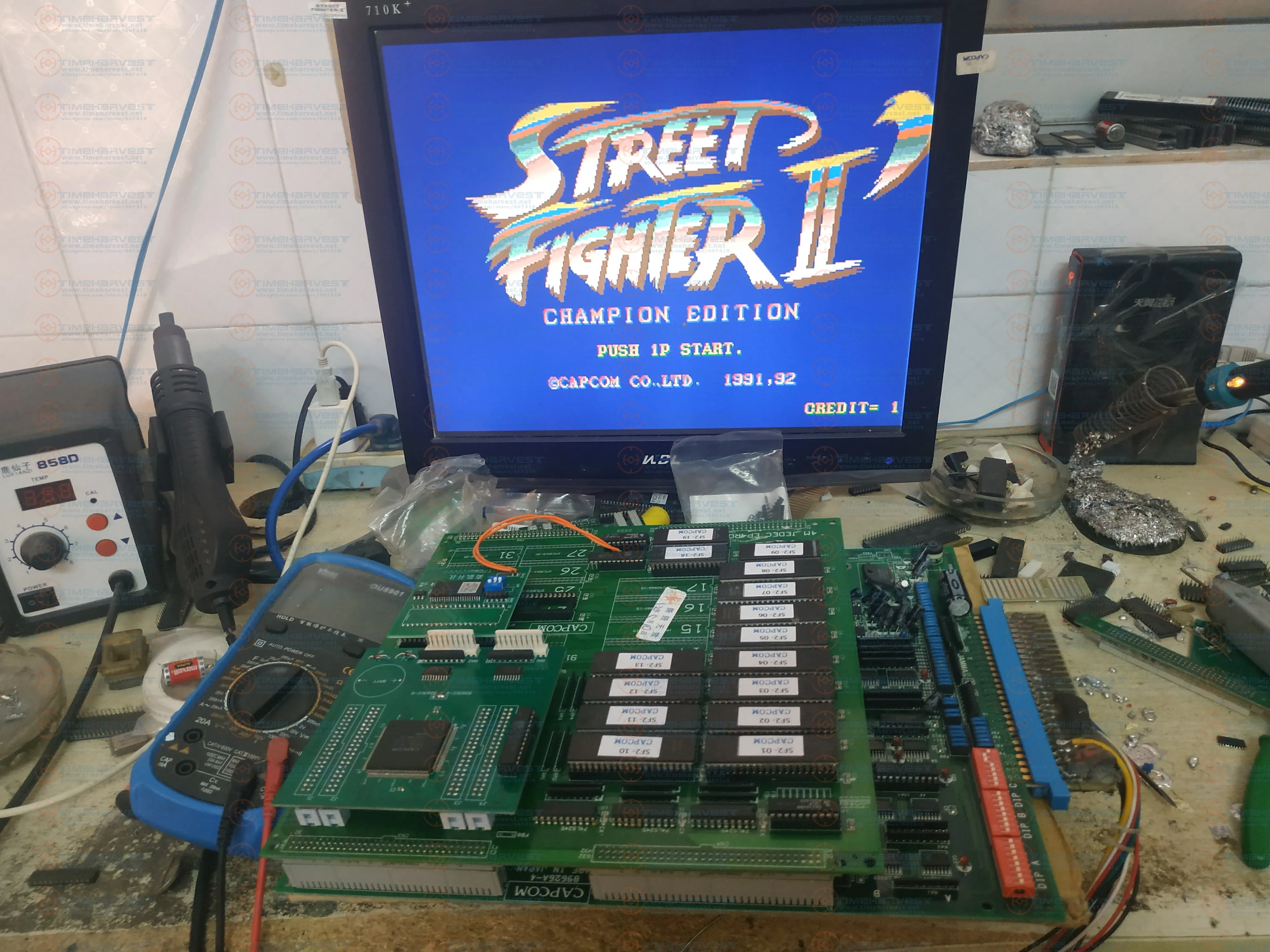 Second-hand CPS1 PCB Conversion Arcade Game 8 in 1 CPS1