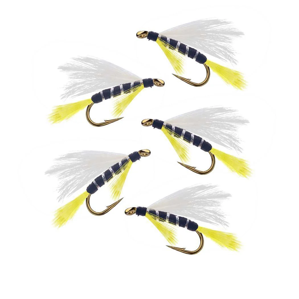 5/10Pcs/Box Insects Feather Flies Fly Fishing Lures Bait for Trout, Bass  and Salmon-Streamer Assortment Wet Flies