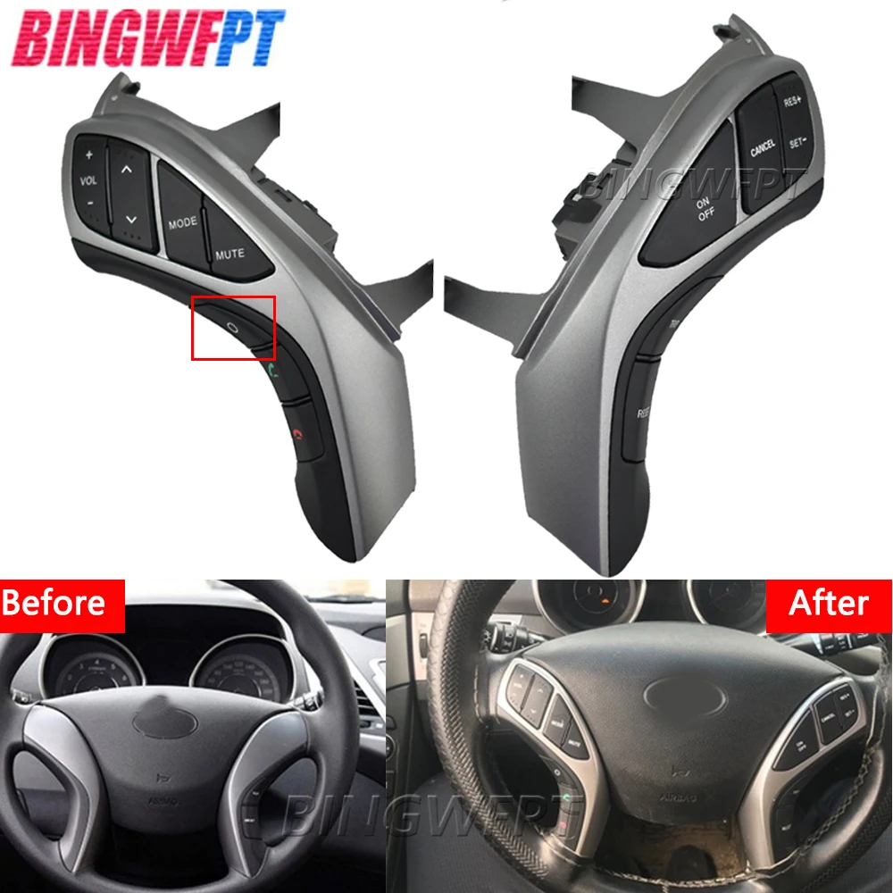 For Hyundai Elantra 2012 2014 I30 Multifunction Control Steering Wheel