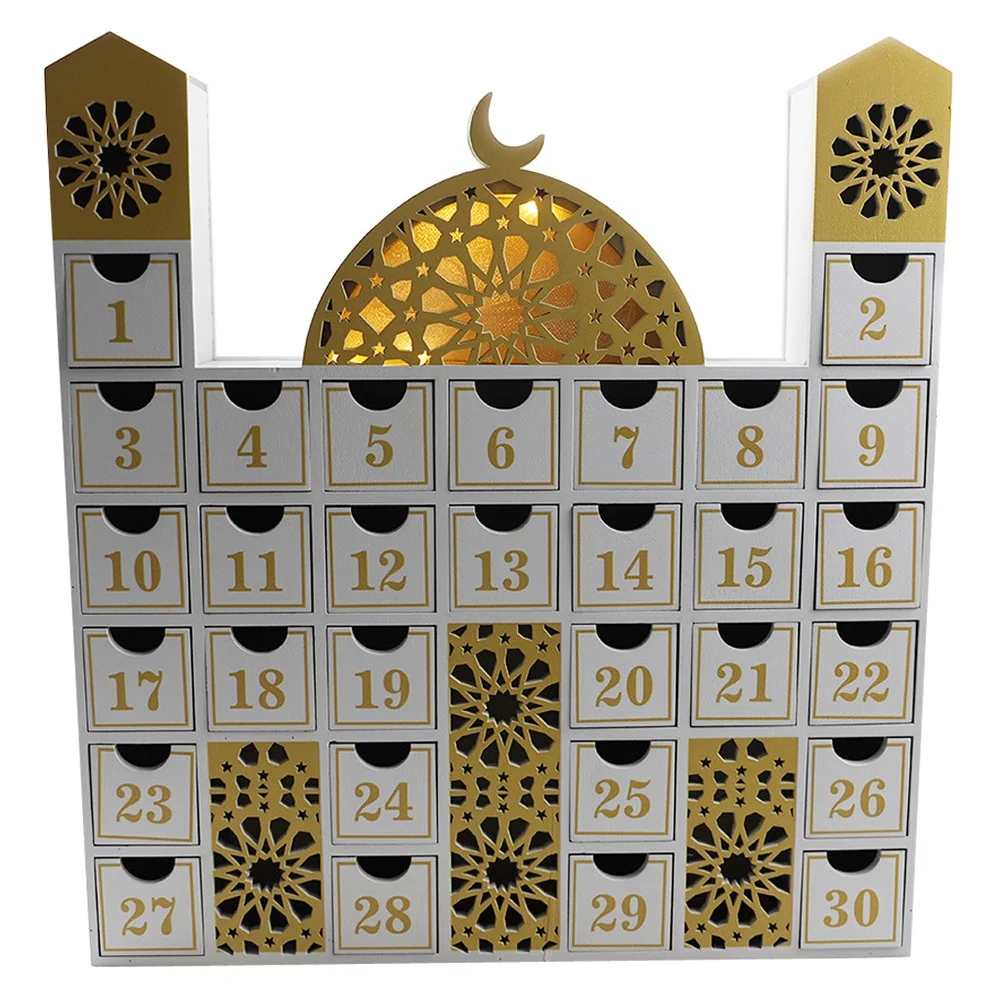 SWEETHOMEWOODENRamadanAdventCalendarEidMubarakCountdownCalendar