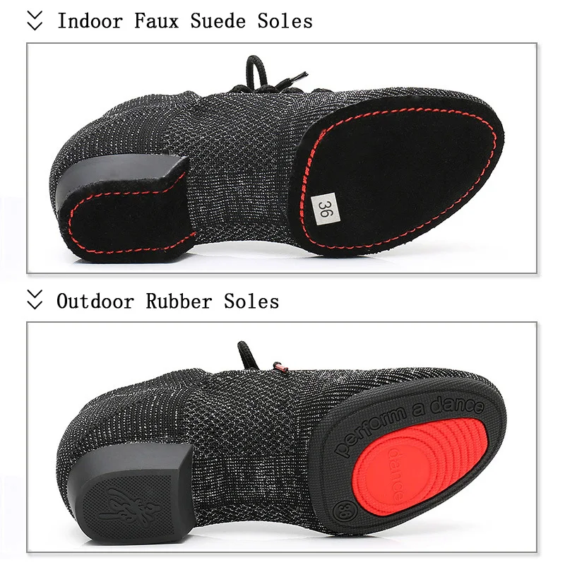 Dance Shoes Women's dance training shoes professional teacher Latin dance shoes Indoor Outdoor square jazz ballroom women