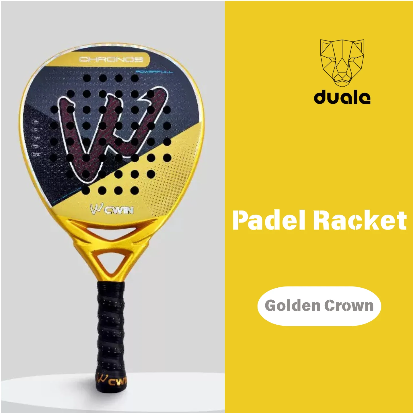 „DUALE DRIVE“ padelio raketė, pagaminta iš „KEVLAR 12K“ anglies pluošto – lengva, galinga ir užtikrinanti išskirtinį žaidimo pojūtį, sukurta visų aikštės tipų žaidėjams