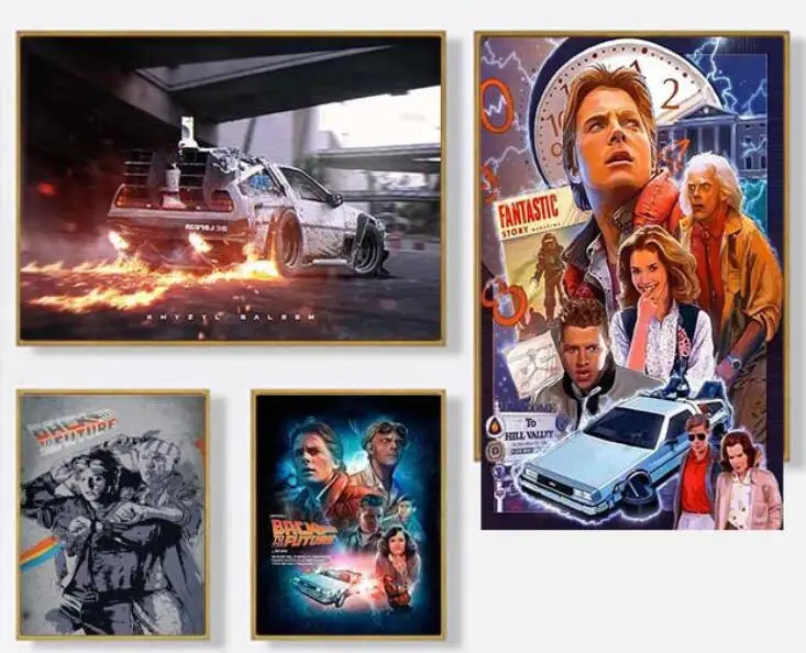 

Back To The Future Movie Print Art Canvas Poster For Living Room Decor Home Wall Picture