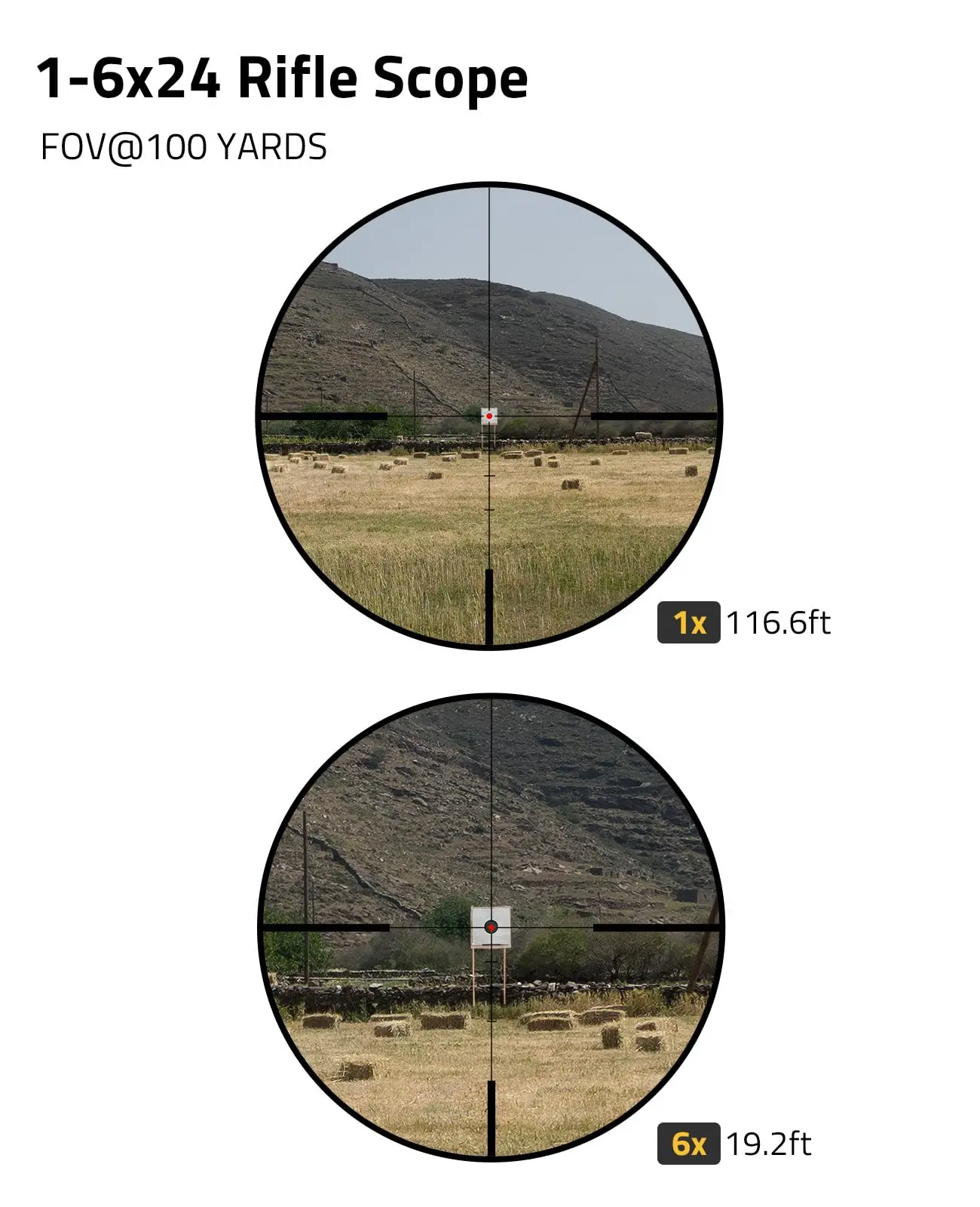 CVLIFE 1-6X24IR SFP EagleTalon LPVO Rifle Scope 30mm Cantilever Mount Illuminated BDC Reticle for.223/5.56 and.308/7.62 scope leveling kit,scope installation adapter