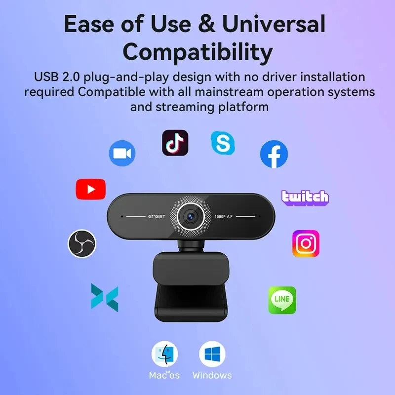 Webcam for Streaming Video Call Conference pc webcam pc web camera computer camera