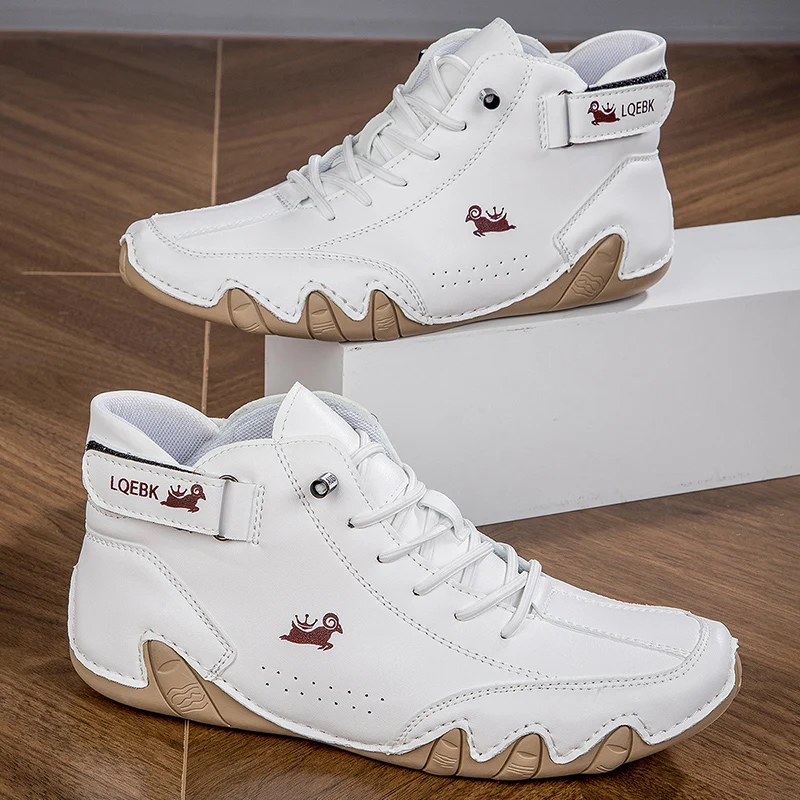 أحذية رياضية كاجوال برقبة عالية للرجال ، نعل ناعم...