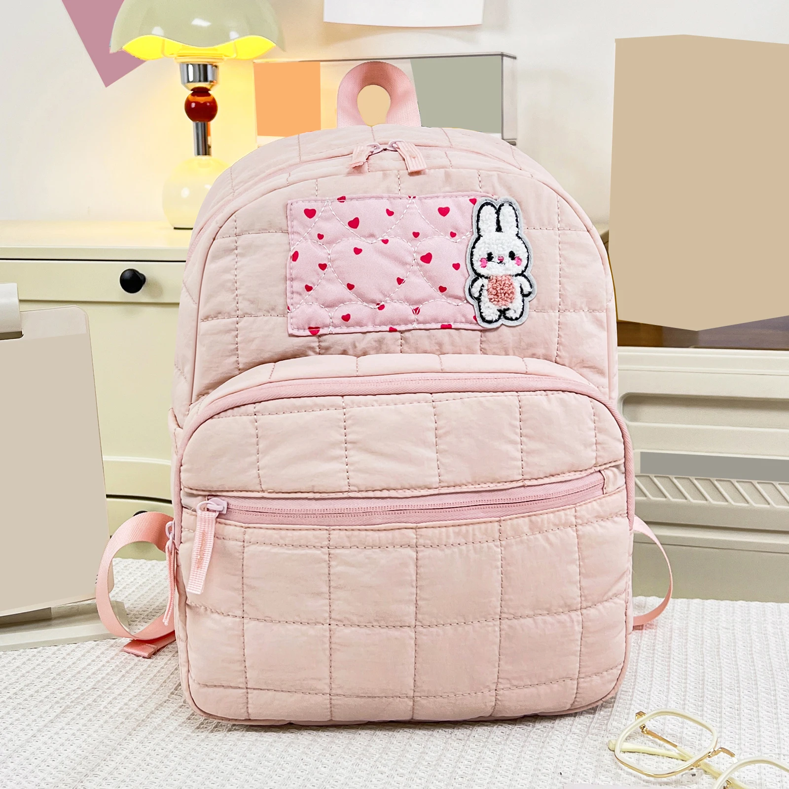 Lightweight Cute Casual Daypack with Compartment for Girls Small Purse Backpack Puffy Bag for Travel Work Gym 1