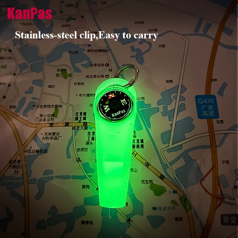 Mini Compass Survival Whistle 5