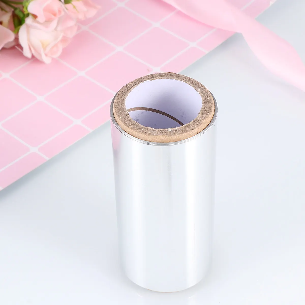 1롤 10cm 폭 전문 헤어 컬러링 틴 포일 두꺼운 펌 포일 (살롱, 이발소, DIY 스타일링용, 빠른 열 활성화)