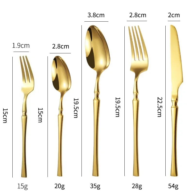20/30/40Pcs Dinnerware Set Stainless Steel Knife Fork Spoon Cutlery Tableware Set Kitchen Flatware Dinner Silverware Table tableware set