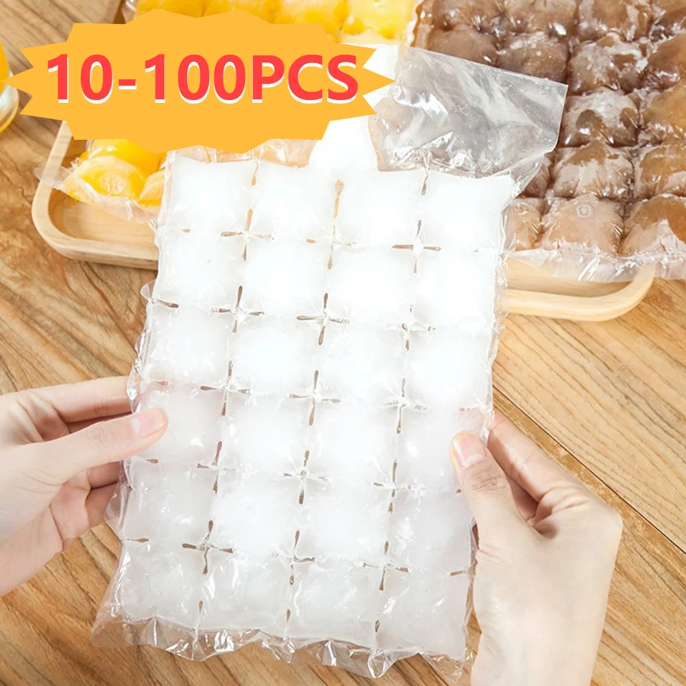 Disposable Ice Making Bag Freezing Maker Ice Cube Bag Self Seal DIY Drinking Ice Cube Tray Mold 10 100PCS For Cocktail DIY Drink ice mold