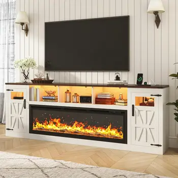 Large Fireplace TV Stand 1