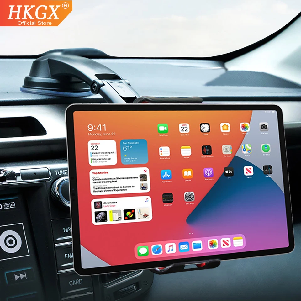 Hkgx Tablet Phone Holder Mount In Car For Samsung Galaxy Z Fold 4 Iphone Ipad Mini Air Car Sucker Phone Stand Expansion Holder