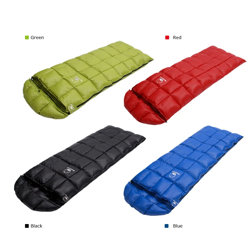 

Winter Spring Cold Weather Adult Regular 95% White Goose Down Sleeping Bag Sack Quilt With Hood For Backpacking Camping Hiking