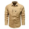 Summer Tactical Shirts Men's Spring Mesh Breathable Long Sleeve Multi-Pockets Work Cargo Shirts Quick Dry Hiking Fishing Shirt 2