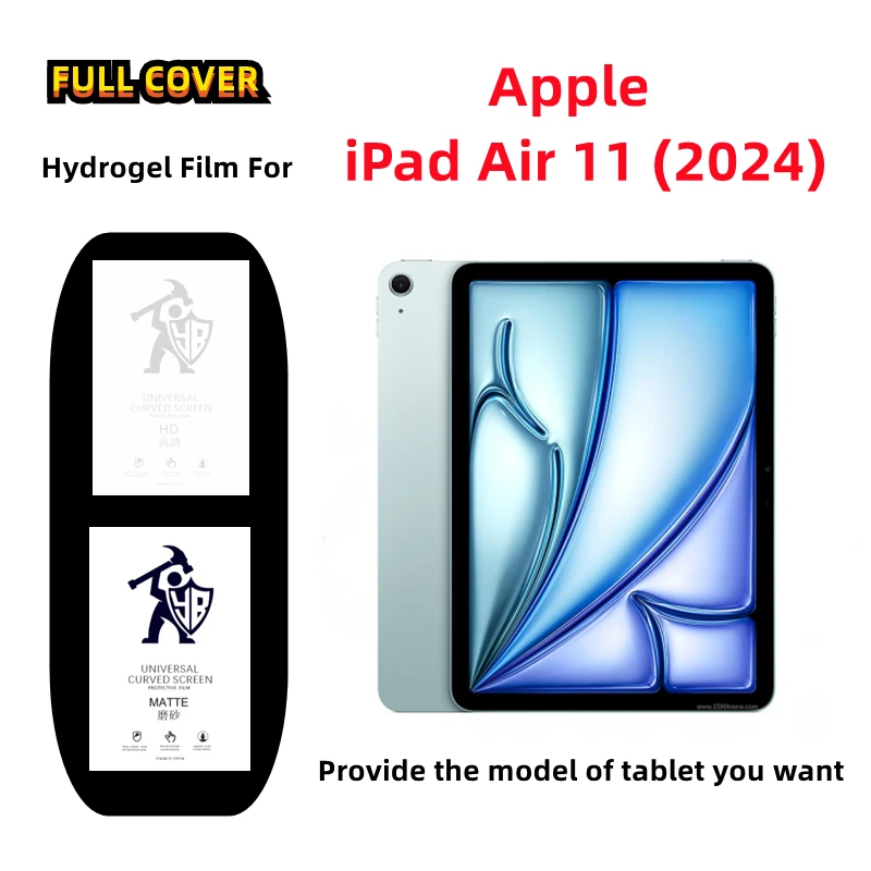 

2 шт. матовая Гидрогелевая пленка для Apple iPad Air 11 (2024), HD защитная пленка для Apple iPad Air 11 (2024), матовая защитная пленка