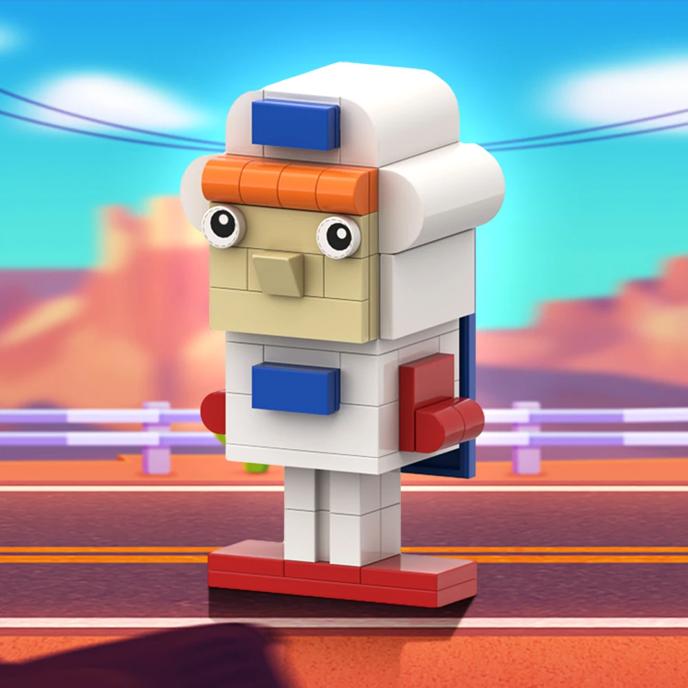 Gobricks Moc Anime Movies Roger Ramjet Model Brickheadzs Bricks American Eagle Squadron Action Figure Building Blocks Giocattoli Per Bambini