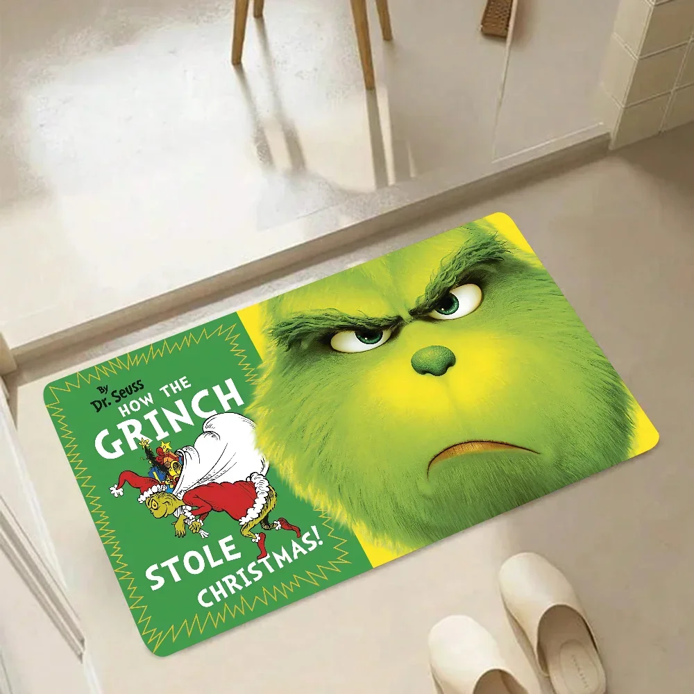 Floor Mat Non Slip Mat Door Mat Fun Doormat 1PC T-The Grinch Floor Mat Door Mats