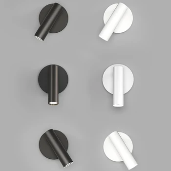 복도 침실용 LED 벽 램프 독서등, 호텔 야간 책 램프, 조절 가능한 회전 벽 조명, 5W LED 후면 벽 스포트라이트