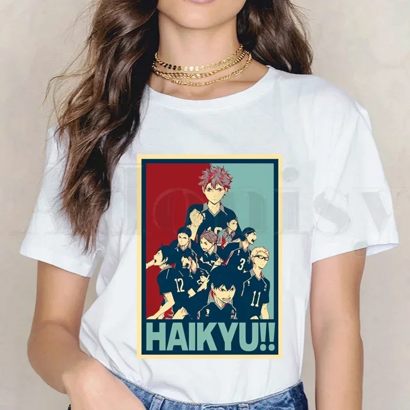 

Haikyuu Haikyu Manga Nishinoya Yuu Oikawa Tooru T Shirts Women's T-shirt Short Sleeve Female Tops Tees Harajuku Vintage
