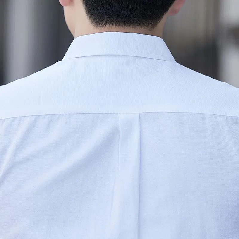 Business Oxford Woven Men's Casual Short-sleeved Cotton Loose Shirt Fashion Men's Short-sleeved Shirt Summer