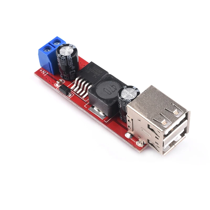 6-40V 9V/12V/24V/36V To 5V 3A Double Charger Module DC Buck Step Down Converter 12v 5v Power Supply Module High Efficiency