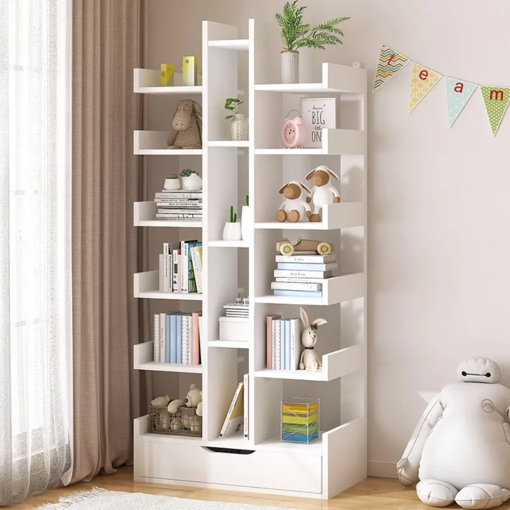 Storage rack book display stand Floor Standing Bookshelf Multi-storey Living Room Bookshelf Open Ended Display Cabinet Modern Simplicity Thickening Storage Rack