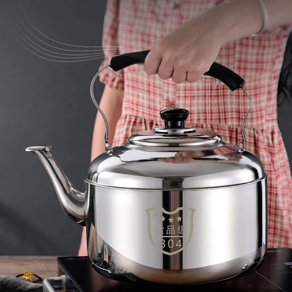 

304 Stainless Steel Kettle Household Water Stovetop Anti-scalding Handle Tea Coffee Pot Whistling Home Supply