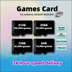 TF Retro Game Card For Anbernic RG353P RG353PS PS1 PSP SEGA N64 NDS FBNEO GBA GBC GB SFC SMC MSX PCE 512G 100000+ Games 256G